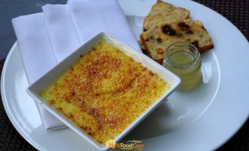 Crem Brulee with Apricot Fig Biscotti - Deccan Pavilion Crem Brulee with Apricot Fig Biscotti - Deccan Pavilion