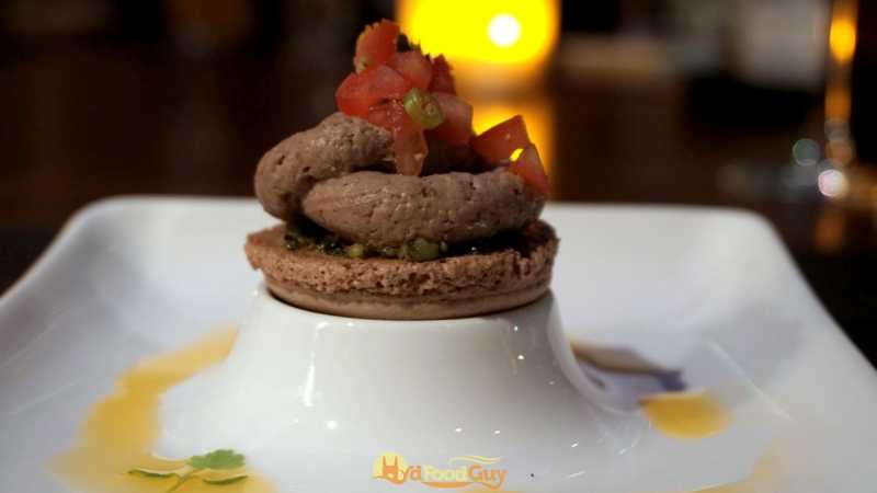 Chocolate Macaroon with Chicken Liver Pate Chocolate Macaroon with Chicken Liver Pate