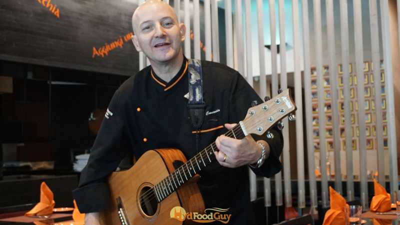 Chef Antonello with the Guitar