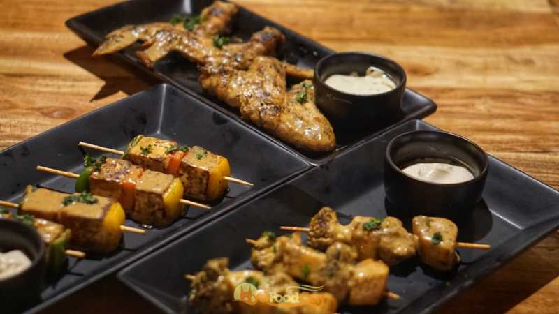 Pineapple and Broccoli, Paneer, and Chicken Wings - Barcelos Pineapple and Broccoli, Paneer, and Chicken Wings - Barcelos