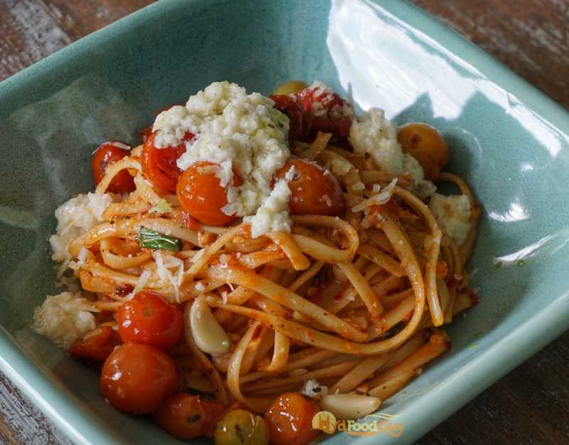 Linguine Tomato and Buratta- Olive Bistro Hyderabad Linguine Tomato and Buratta- Olive Bistro Hyderabad