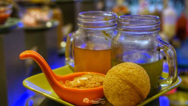 Orange and Dhaniya Panipuri Orange and Dhaniya Panipuri