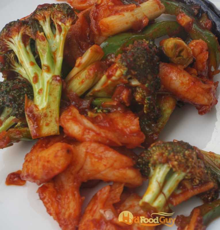 Prawns and Broccoli Stir Fried in Schezwan Sauce The Park Sunday Brunch - Oriental Stir Fries
