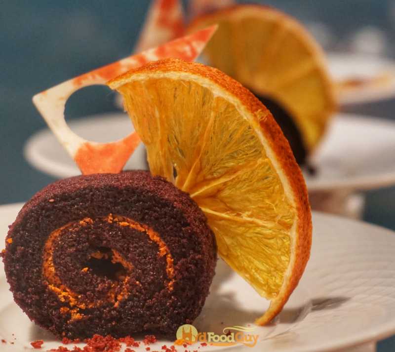 Orange and Blueberry Roulade The Park Hyderabad Sunday Brunch - Orange and Blueberry Roulade