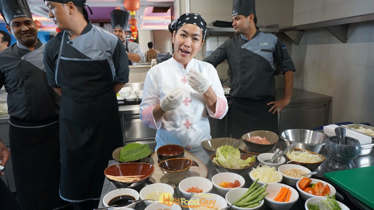 Sherataon Hyderabad - InAzia - Chef Ninja Explaining Thai Cuisine