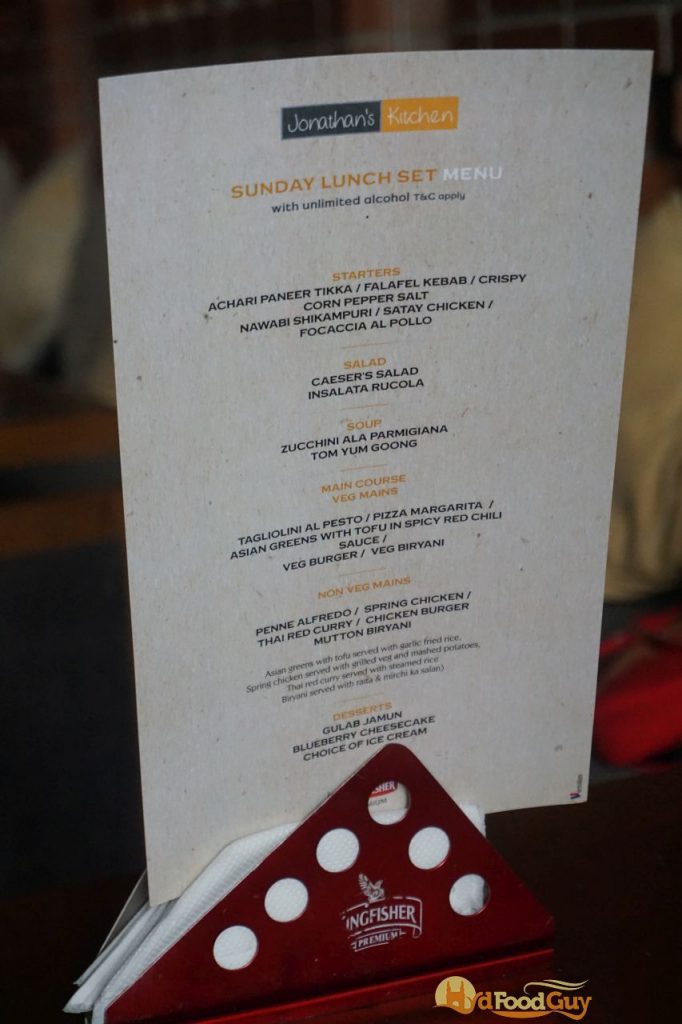 Jonathan's Kitchen Sunday Brunch Fun and Value for Money